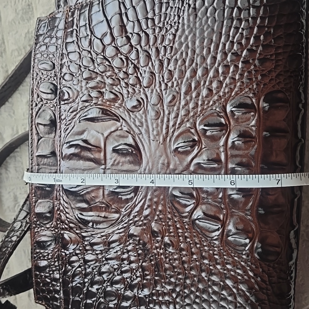 Brahmin Hillary Cocoa Ombre Crocodile-Embossed Crossbody Bag - Picture 4 of 8